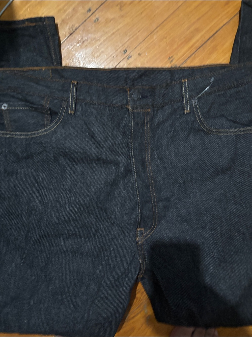 Levi's Men's 501 Indigo Straight Jeans in Dark Blue Denim - Picture 1 of 5